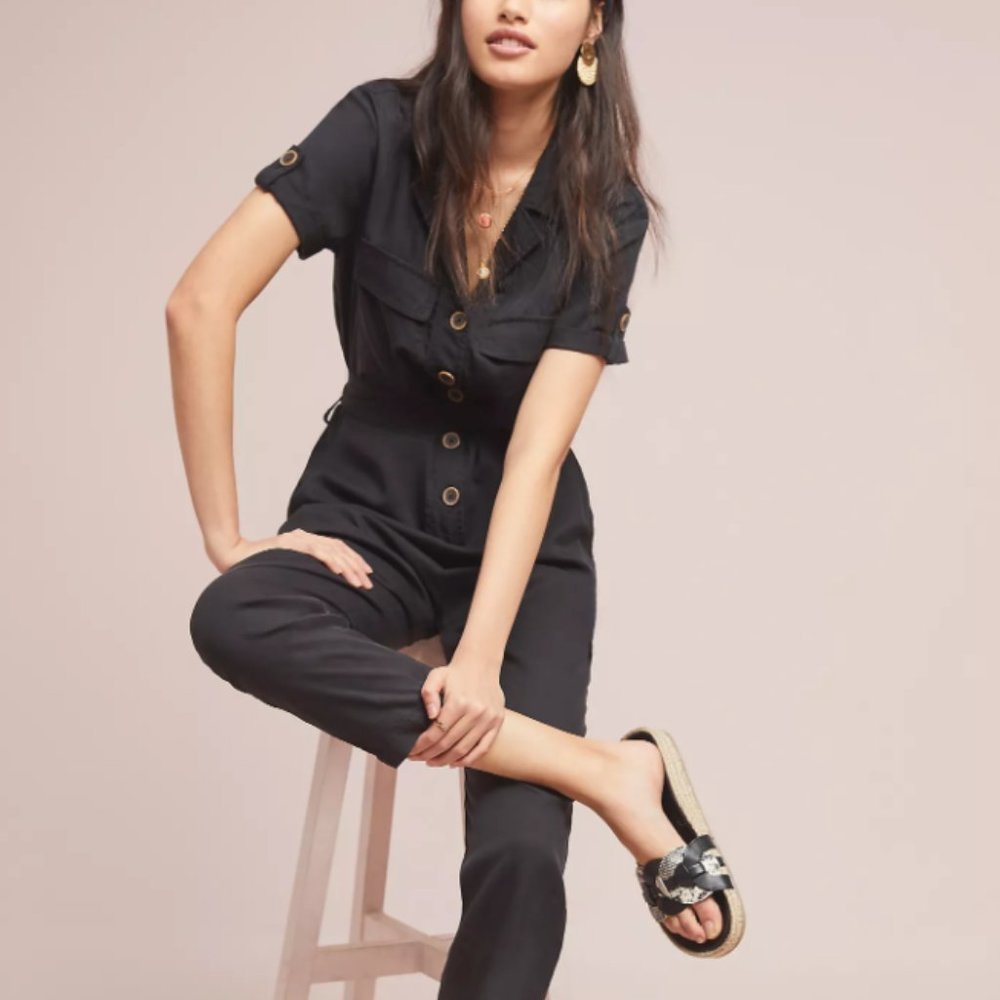Anthro Sanctuary Renewal Jumpsuit Black S